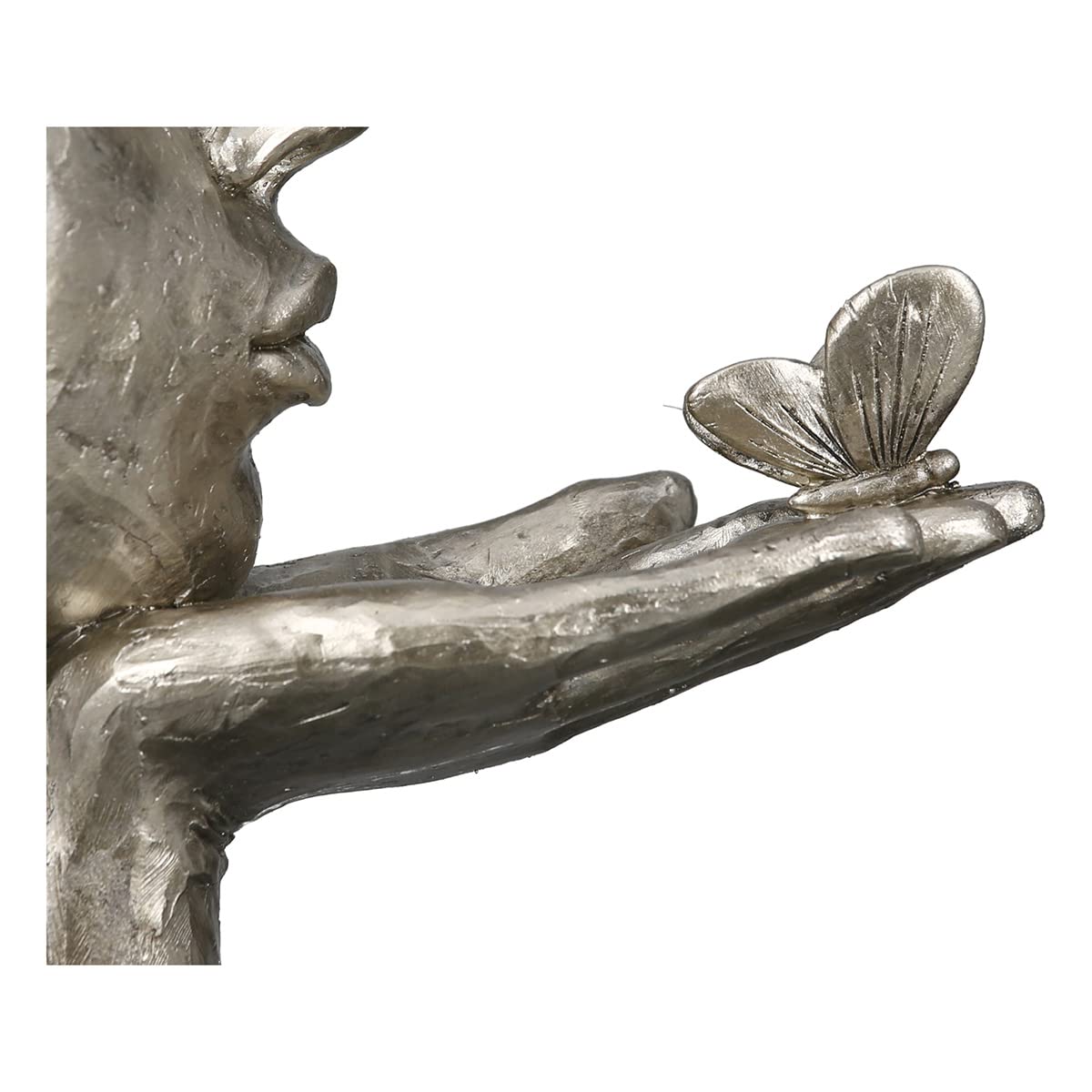 Casablanca Statue Visage Desire, Résine Argentée 34 cm