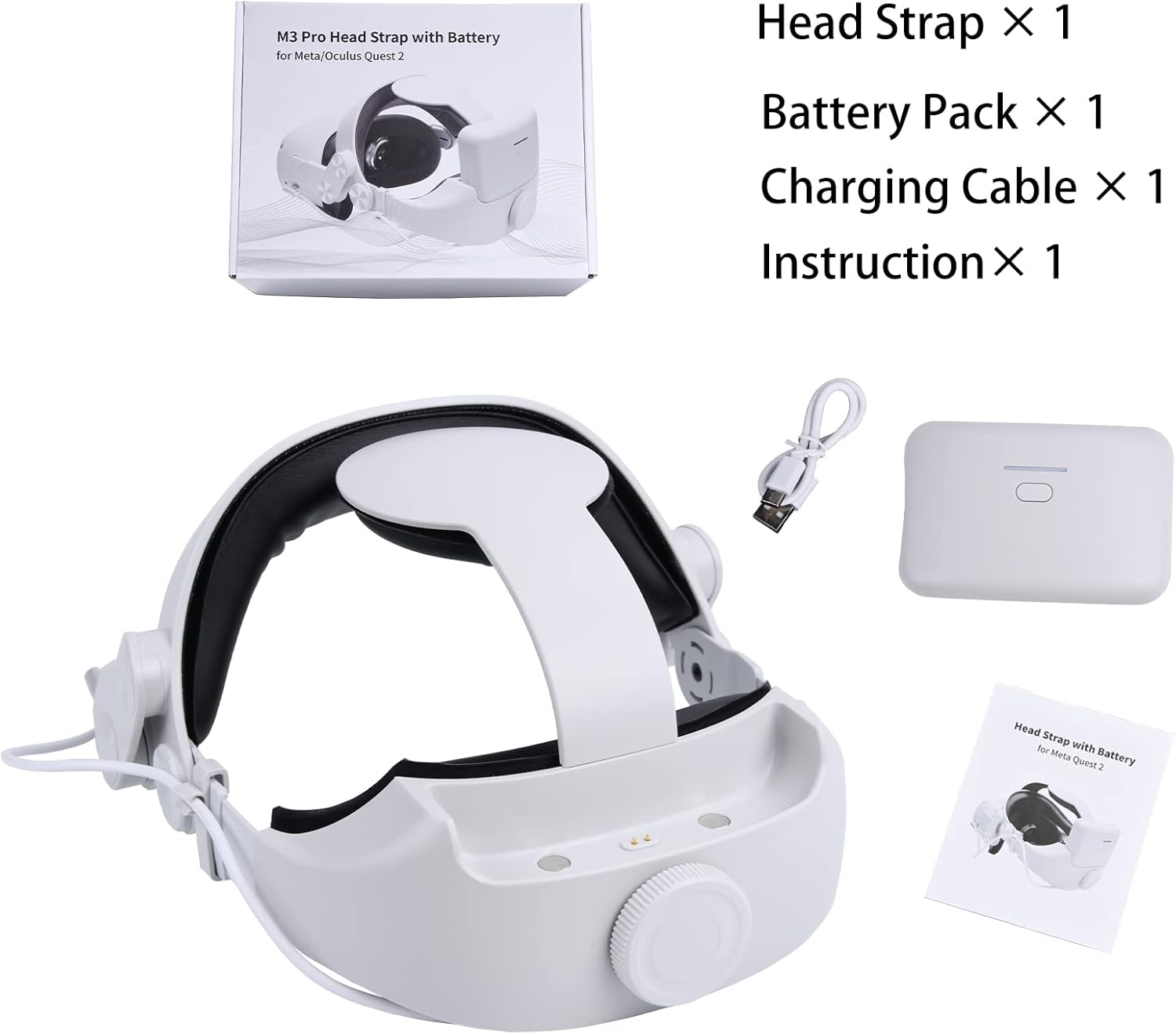 Buy TechKen M3 Pro Battery Pack Head Strap Compatible with Quest 2