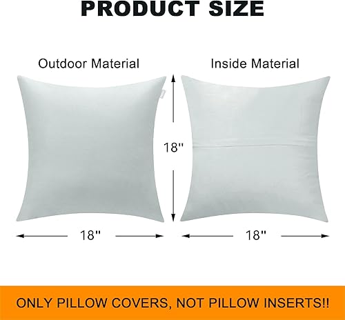 Vista 417 de Thmyo Paquete de 2 fundas de almohada cuadradas decorativas de algodón, fundas de almohada de sublimación en blanco, fundas de cojín blancas