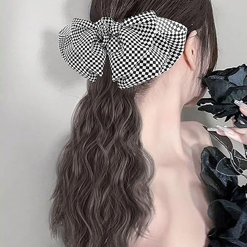 Miniatura 4 de Extensiones de cola de caballo con lazo de lazo, peluca de cabello para mujer, ondulada, a la moda, extensiones de cabello largo para dama (peluca