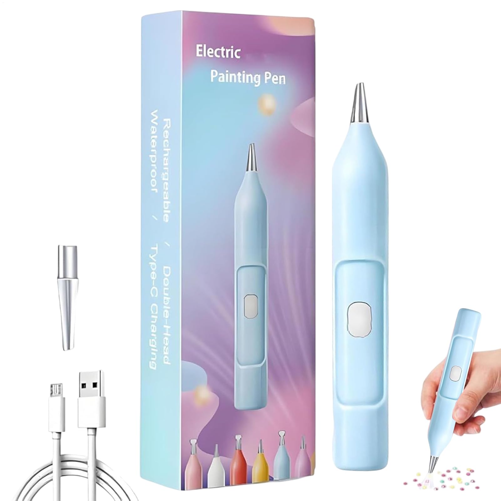 Stylo de peinture diamant électrique rechargeable avec fonction ventouse sous vide