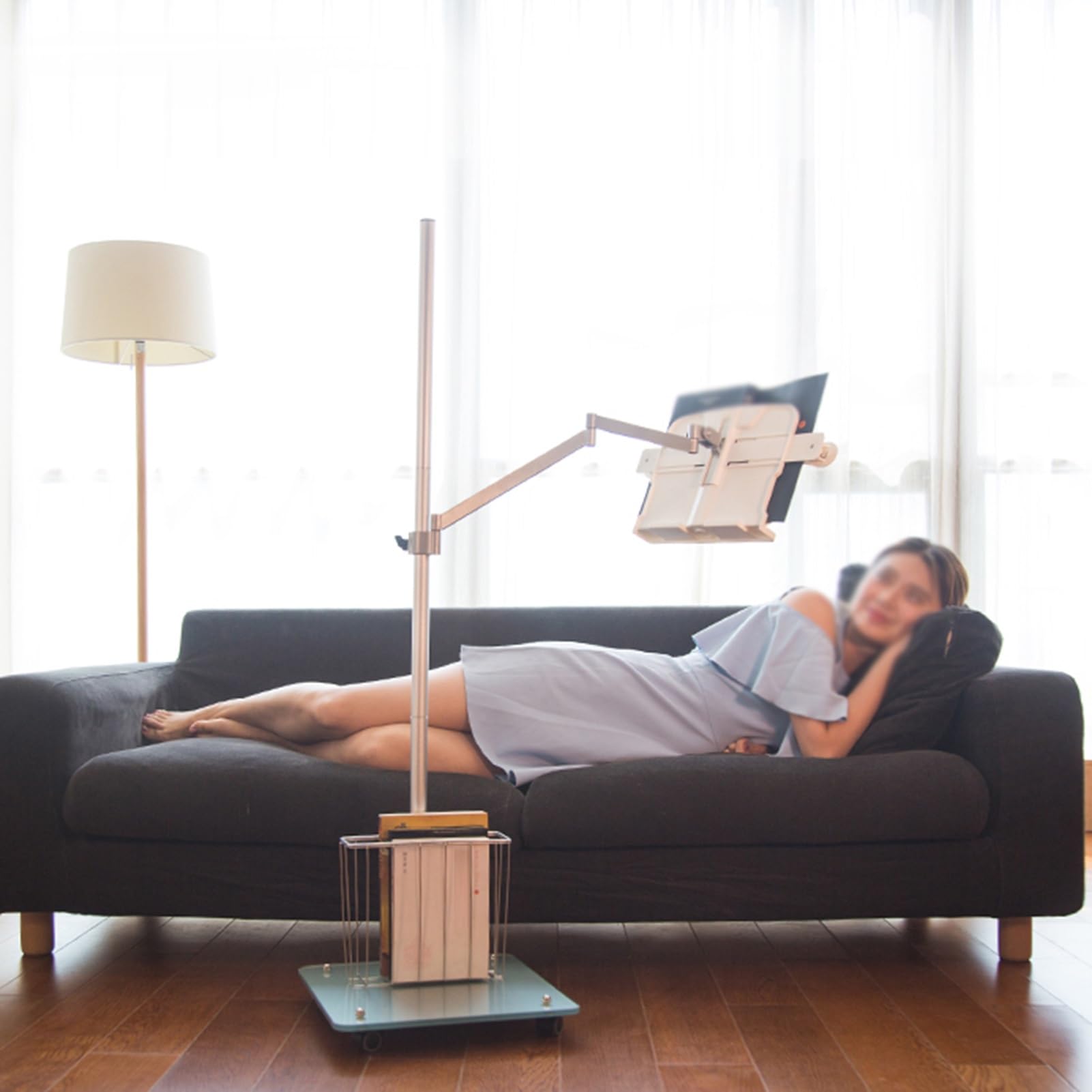 Soporte robusto for libros con ruedas, soporte for libros de cocina