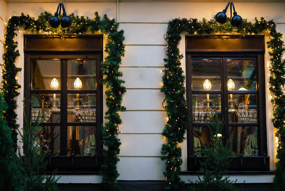 Casaria Ghirlanda Natalizia 10m 200LED Luci Natale Telecomando Luce Bianca Calda Interno Esterno | Luci Natale, con Telecomando, Luce Bianca Calda, per Interno ed Esterno, Potenza 31 Watt, Materiale PVC