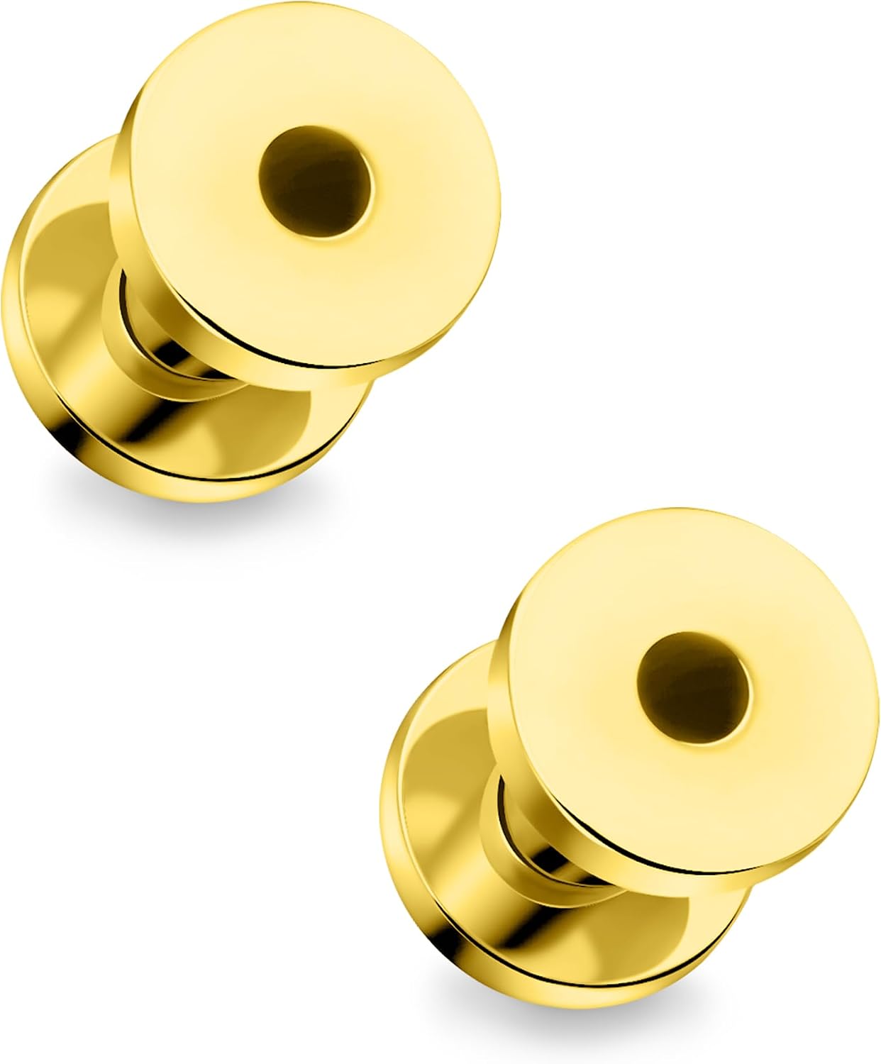 Ruifan Gauges For Ears ASTM F136 Titanium Single Flare Tapers Screw Tunnel Gauges Earrings Ear Expander Stretching Kit Plugs Piercing For Women Men 10G 8G 6G 4G 2G 0G 00G