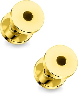 Ruifan Gauges For Ears ASTM F136 Titanium Single Flare Tapers Screw Tunnel Gauges Earrings Ear Expander Stretching Kit Plugs Piercing For Women Men 10G 8G 6G 4G 2G 0G 00G
