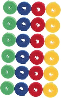 OSALADI 24 Pcs Reusable Cable Ties Hook Organizer Plant Belt Organizer Color Code Wire Cord Straps Mic Wires Wire Tie Data Cable Ties Fishing Decorations Fastening Belt