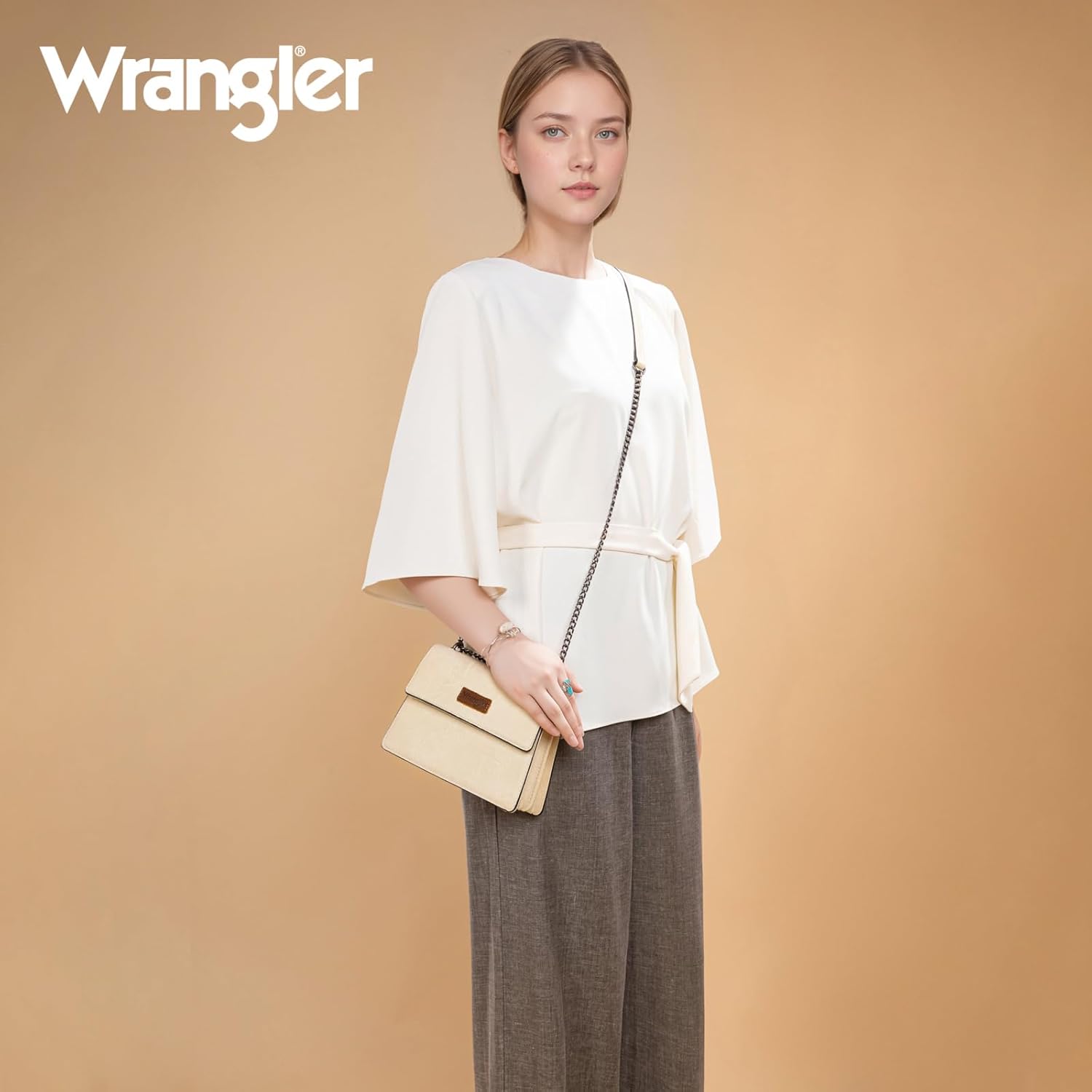 Wrangler Crossbody Purse for Women Shoulder Bag Vintage Wallets with Chain Strap - Image 2