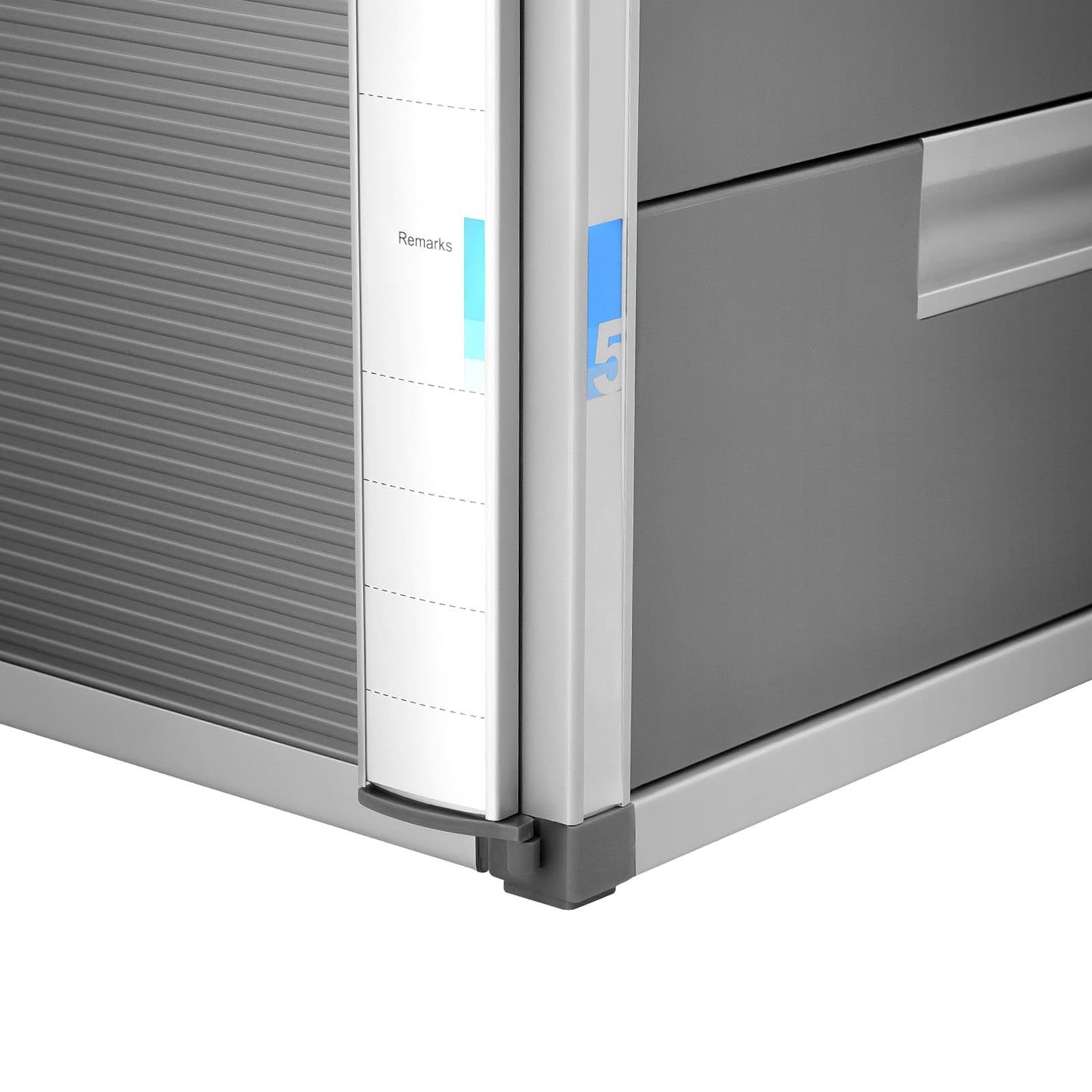 Organizzatore da scrivania con telaio in lega di alluminio a 5 cassetti, scatola di immagazzinaggio cartelle bloccabili, ideale per riporre forniture per ufficio
