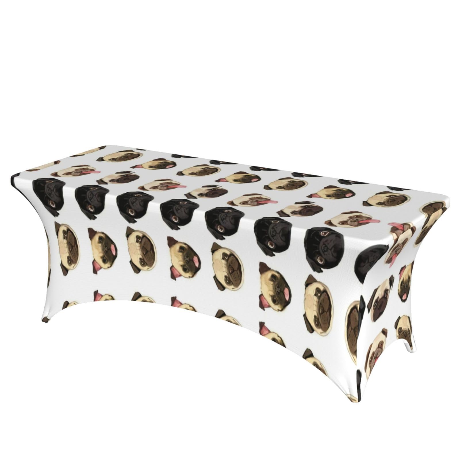 Housse de table extensible carlin 1,8m EdWal en élasthanne jaune et noir