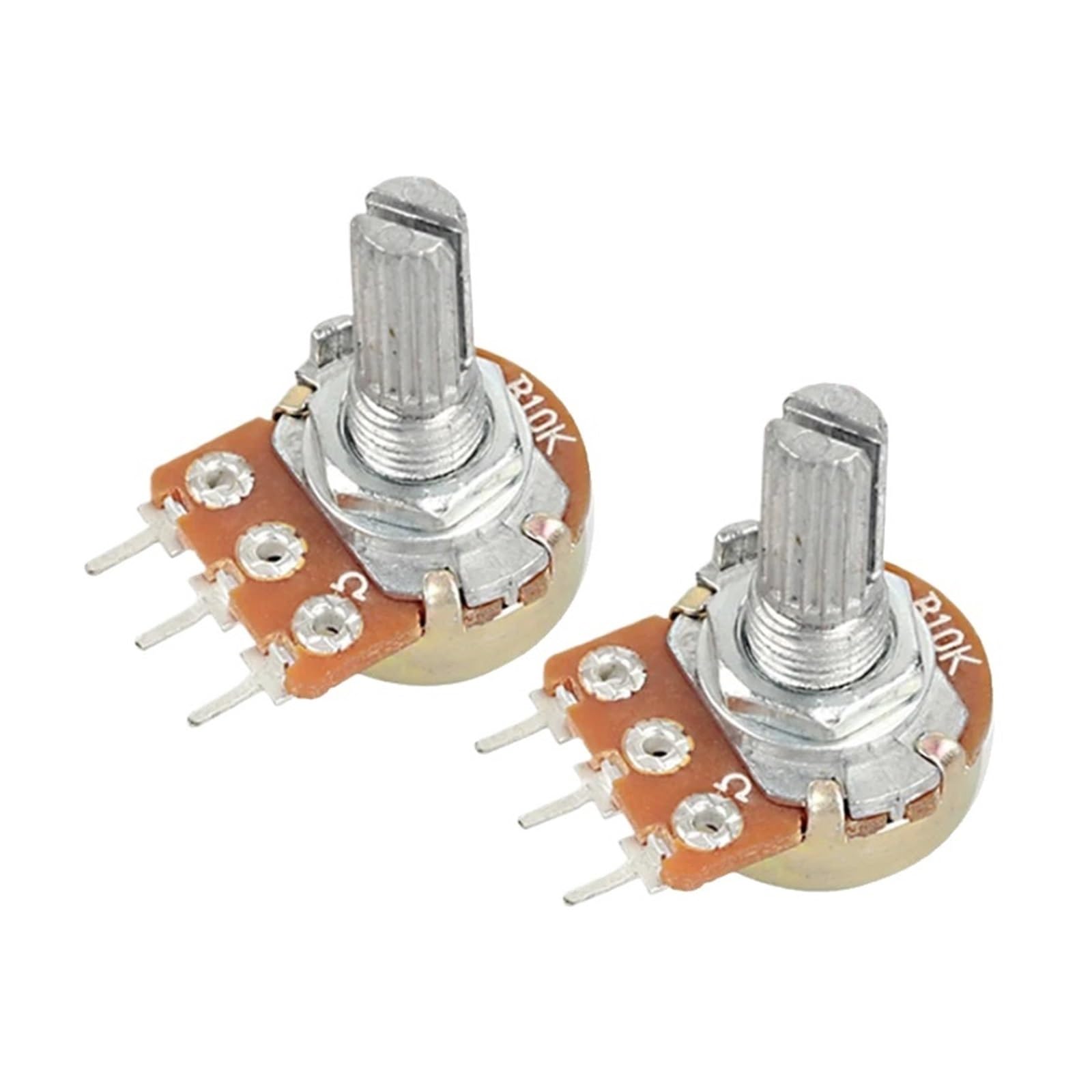 5PCS WH148 3Pin15mm 1K 2K 5K 10K 20K 50K 100K 250K 500K 1M Ohm Potenziometro rotativo conico lineare B1K B5K B10K B200K(20K Ohm)