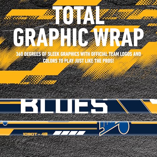Franklin Sports St. Louis Blues Street Hockey Stick - 48\" Fused Wood Stick w/ ABS Blade - Left Shot - Ball Hockey - NHL Official Licensed Product - Thumbnail 4