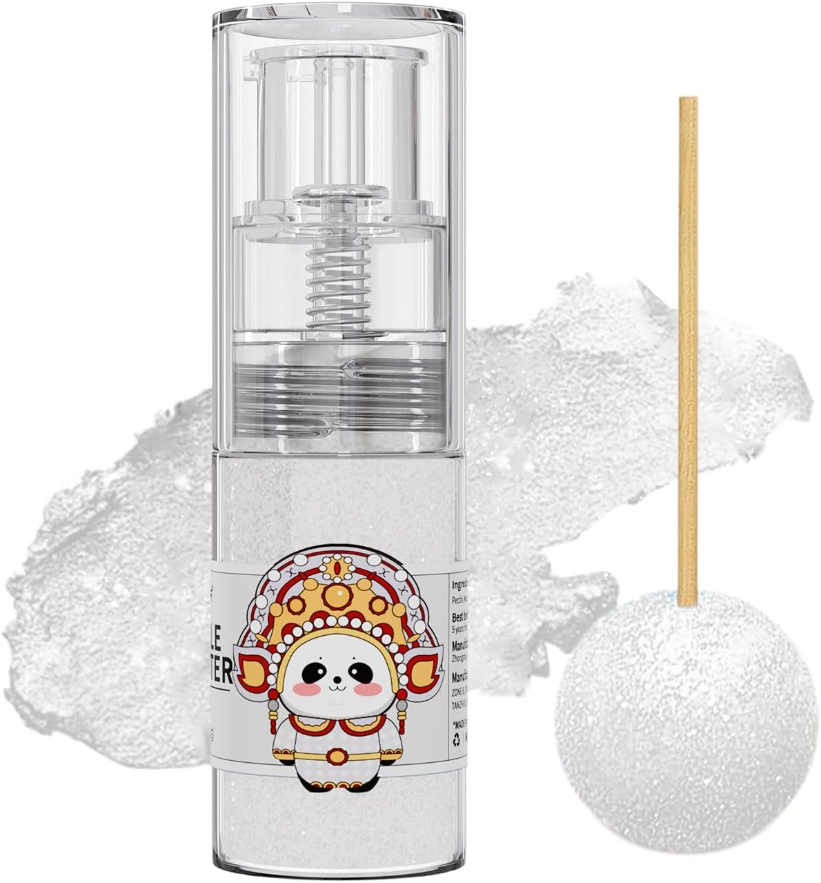 White Edible Glitter Spray, 10g Food Grade Cake Glitter, Edible Glitter for Cocktails, Edible Shimmer Powder for Drinks, Cupcakes, Strawberries, Chocolate