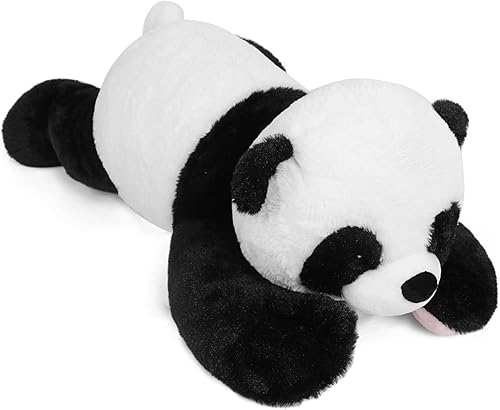Almohadas de peluche de animales con peso de 5 libras, 24 pulgadas (panda)