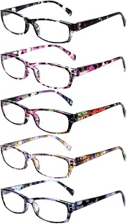 NORPERWIS Reading Glasses 5 Pairs Stylish Color Readers Fashion Glasses for Reading Men & Women