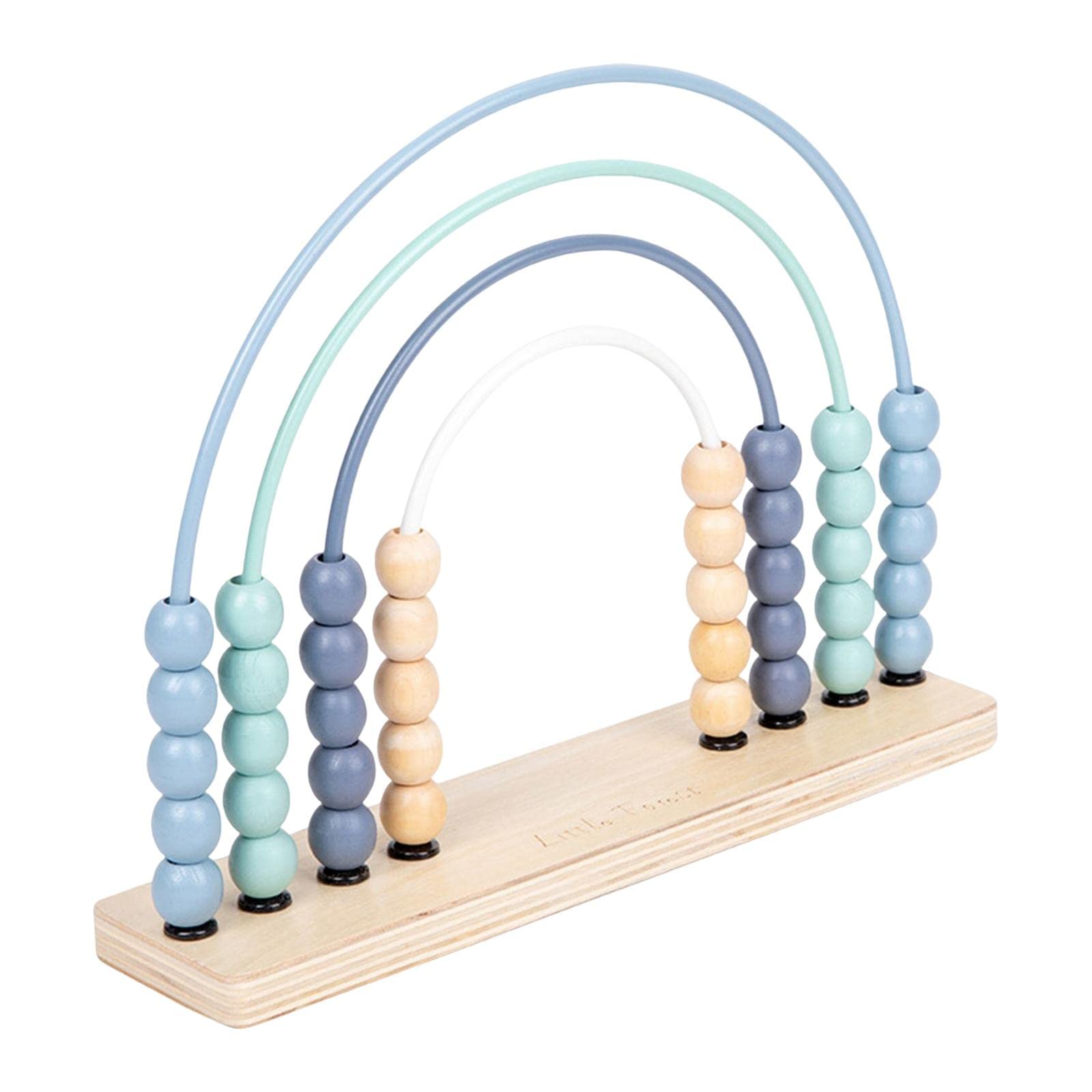 Legno Abaco Giocattolo in Legno 2 in 1 Abilità Matematiche Precoci E Conteggio Abaco con Perline di Legno per Contare, Blu