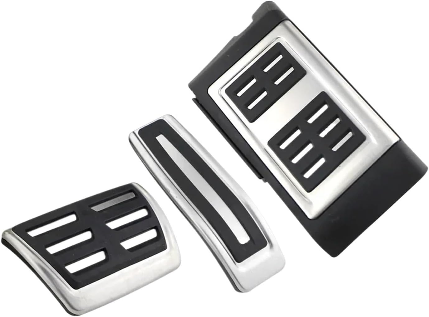 Car Pedals Cover Compatible For Q7 SQ7 2006-2015 Accelerator Gas Brake Pedal Foot Rest Dead Pedal Pad Non-Slip Interior Accessories(3Pcs AT with rest)