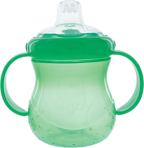 Miniatura 3 de Nuby Vaso de plástico con dos asas antiderrames con boquilla suave, 10 onzas, los colores pueden variar
