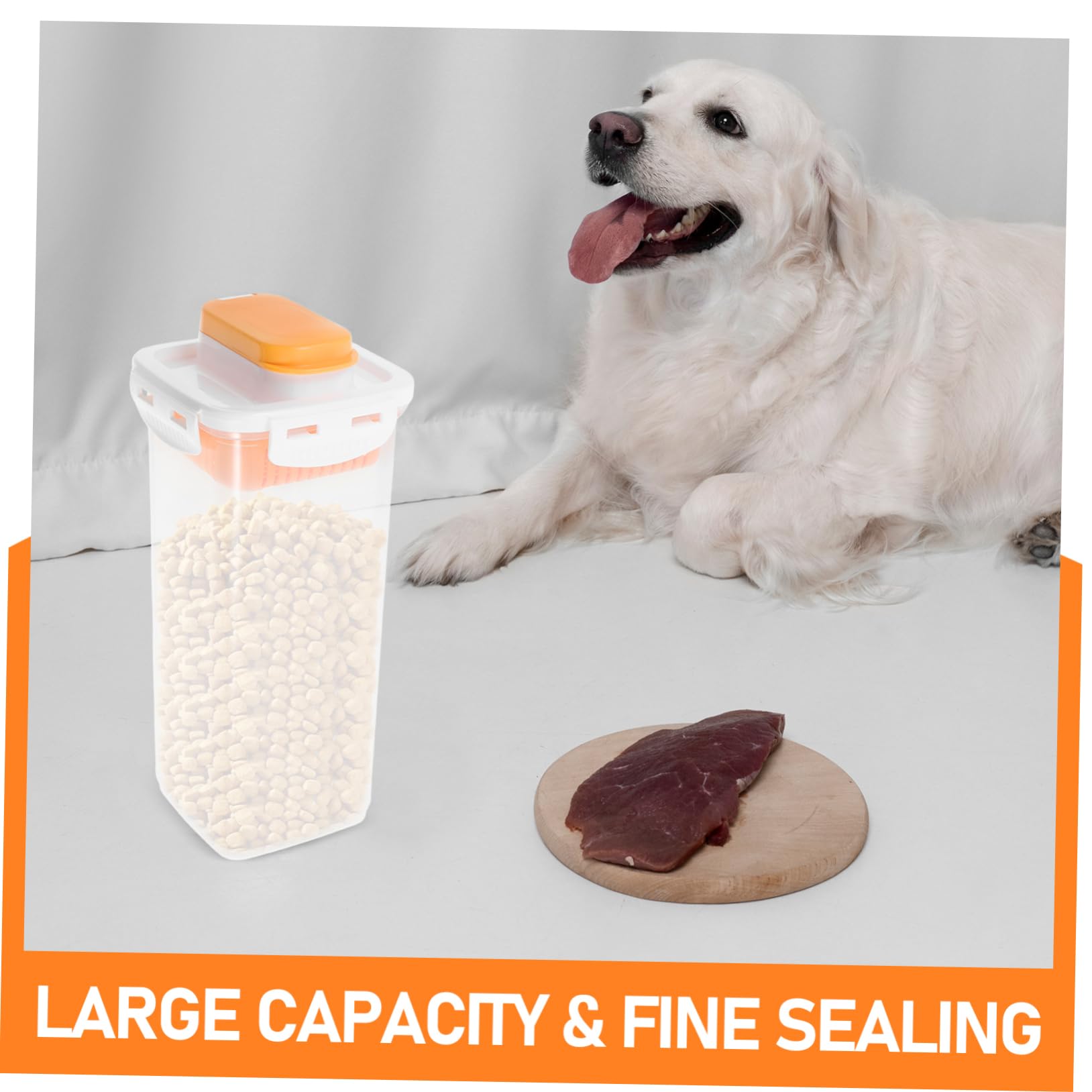 Levemolo 1.7l Dog Food Storage Airtight Dog Snack Bin Pet Treats Container and Feeder