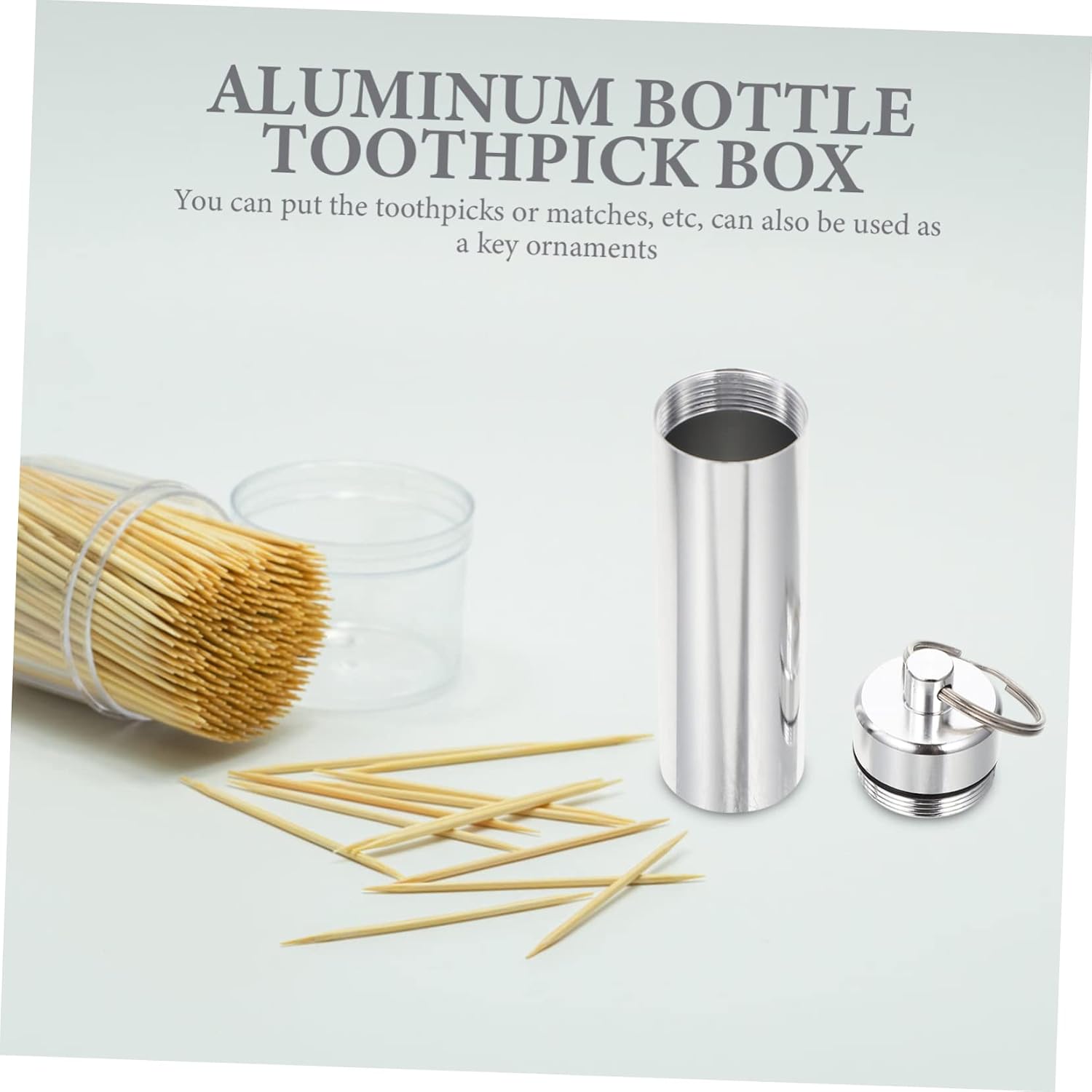IMIKEYA 12pcs Portable Aluminum Alloy Swab and Toothpick Holders Travel Containers Key for Camping Hiking and Outdoor Use