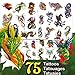 Dragon Temporary Tattoos Party Favor Set -- 75 Dragons Temporary Tattoos with Popart Stickers (Dragon Party Supplies)