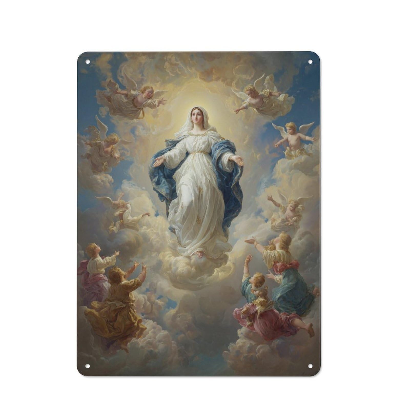 Junmoney Heavenly Ascension-2 Metal Sign 40X30cm With For Home Bar Wall, Rustic Decor, For Vintage Wall Decor Fans, For Themed Room Decoration