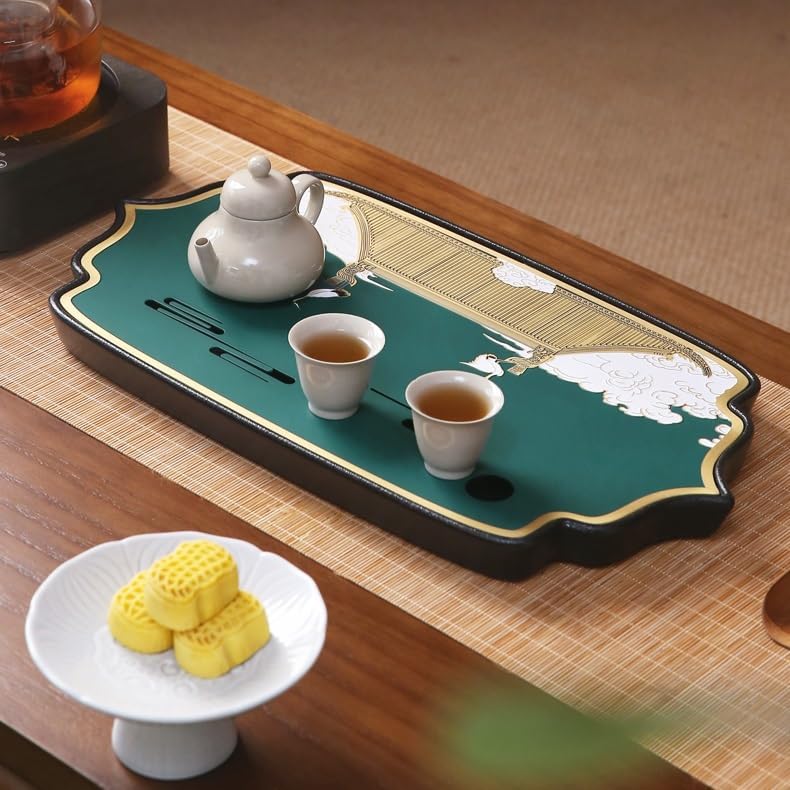 Tea Set Chinese Style Water Storage Copper Tea Tray Home Dry Brewing Table, Modern Tea Table Living Room Tea Tray Tea Tray Chinese Tea Set