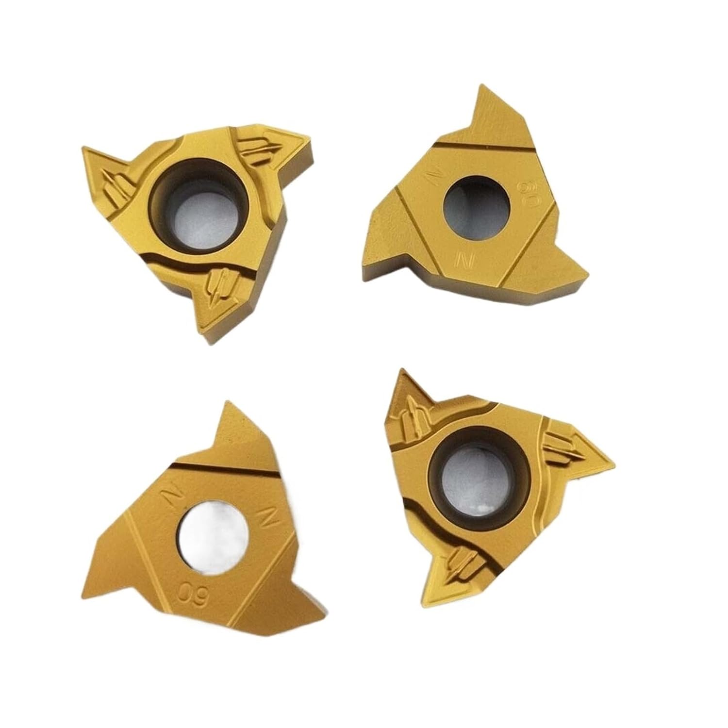 Metal indexable Turning Blade 10PCS RT22.01W-N60P 201 Hard Alloy Thread Cutting Tool Lathe Turning Applies to Stainless Steel