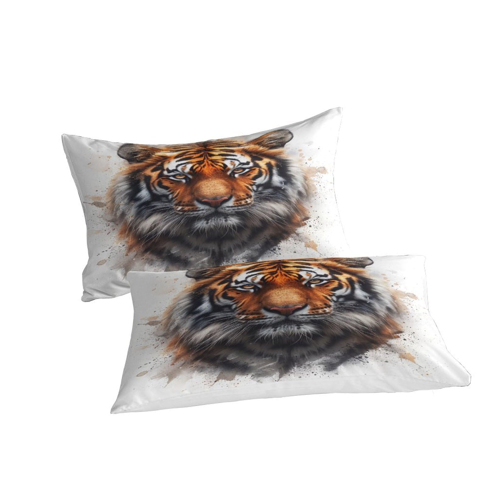 Stampato in 3D tigre Copertina Stampata Microfibra Disegnata Biancheria Da Letto Ipoallergenico Set 3 Pezzi,Double（200x200cm）, Per Ragazzi Adulti