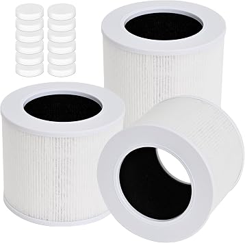 3 Pack Core Mini Filter H13 True HEPA Filters Replacement for LEVOIT Core Mini Core Mini-P Air Purifier,3-in-1 H13 True Filter Replacement,High-Efficiency Activated Carbon,Replace Part Core Mini-RF
