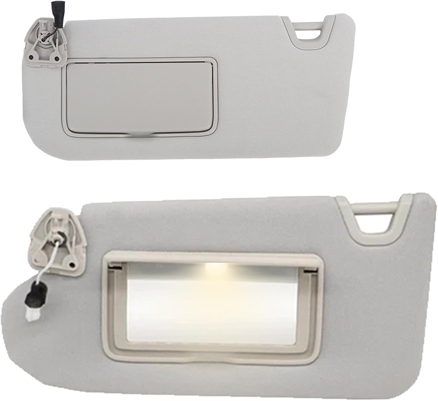 Replacement Left Driver Sun Visor with Gray Illuminated Mirror for Nissan Altima 2013 2014 2015 2016 2017 2018, Replaces OEM 96310-3ET0A