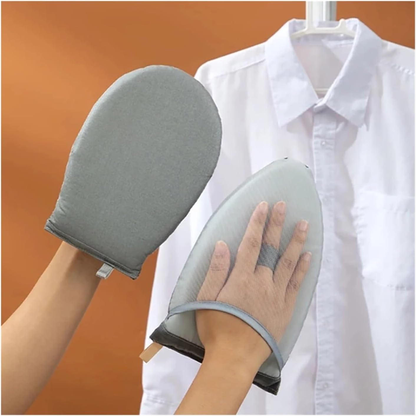 Garment Steamer Ironing Glove Anti Steam Mitt With Finger Loop Heat Resistant Gloves，Compatible For Clothes Steamers Protective Handheld