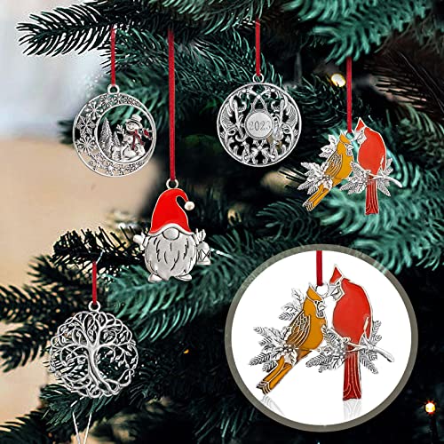 Yejahy 2023 Solid Pewter Christmas Hanging Decorations, Christmas Tree Ornament Unique Gift Diy Craft For Xmas Holiday Home Party Decor(Bird) #TOP7