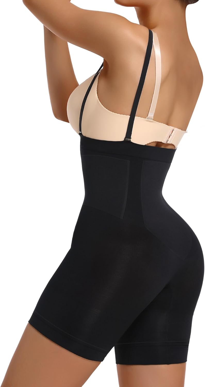SHAPERX Shapewear for Women Tummy Control Open Bust Thigh Slimmer Body Shaper - Image 2
