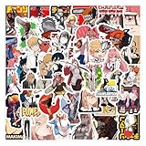 Chainsaw Anime Man Stickers,Hot Japanese Anime Stickers for Kids,60Pcs Kids Manga Sticker Pack,Cartoon Characters Stickers Manga Decorative Waterproof Decals for Laptop,Phone Case (CHM60)