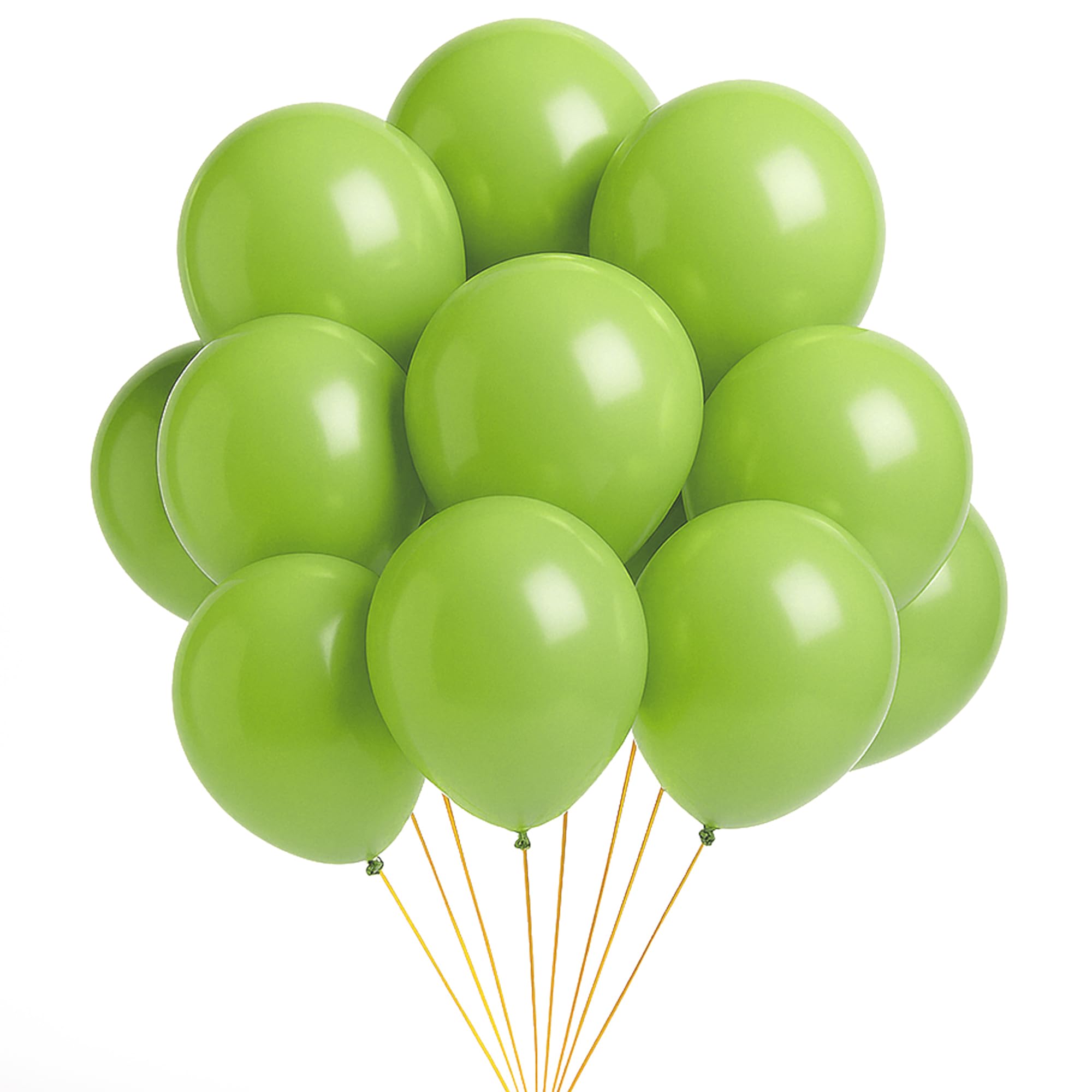 WedDecor 500pcs Apple Green Latex Balloon 10" Large Helium Grade Balloons Birthday Balloons for Kids Party Anniversary, Wedding Decoration Event Supplies Accessories — image 1