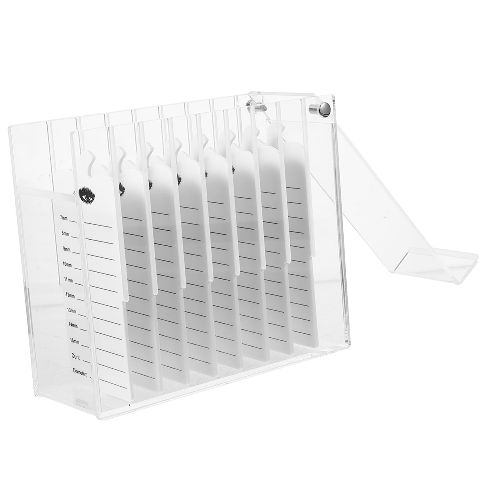 Beatifufu Clear Acrylic Multi Layer Eyelash Organizer Case Portable Storage Box for False Eyelashes Dustproof Display Holder for Beauty and Makeup Essentials