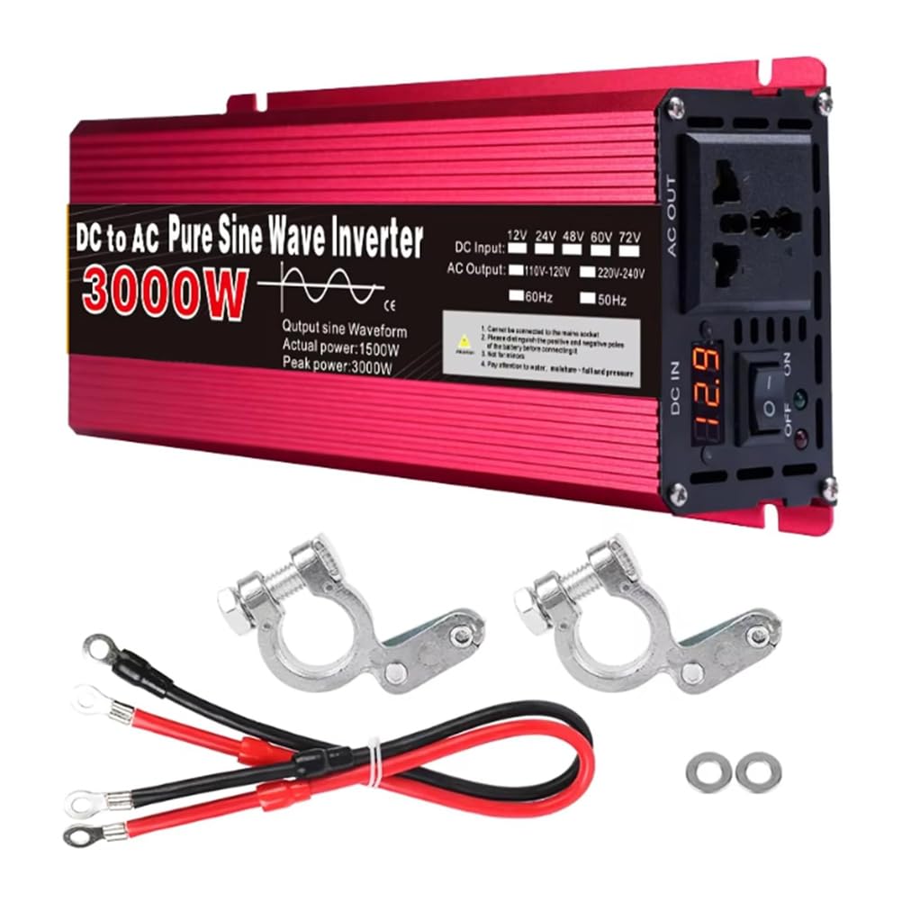 Onduleur sinusoïdal pur 3000W convertisseur 12V 220V basse fréquence transformateur