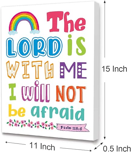 Miniatura 2 de LISTNGBO Lienzo decorativo de pared con versículo bíblico para niños, decoración de pared religiosa cristiana, 12 x 15 pulgadas