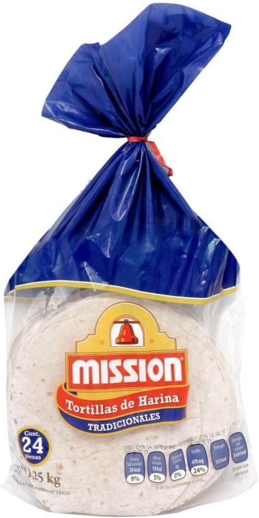 TORTILLAS DE HARINA TRADICIONALES MISSION RECIÉN HECHAS AL DÍA 1