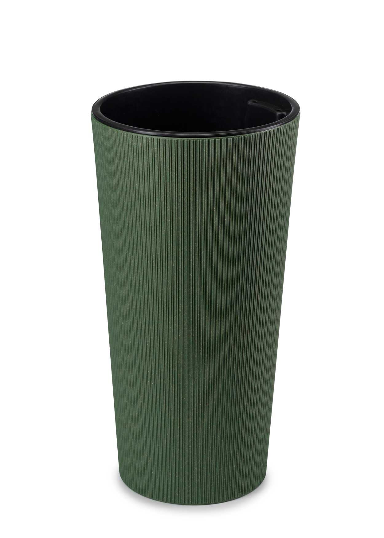 2X Vaso da Fiori Grande con Inserto per Piante | Vaso da Fiori Grande Verde in Plastica per Decorazione Soggiorno o Giardino | Set di 2 Vasi da Fiori (30xh57cm & 25xh46)