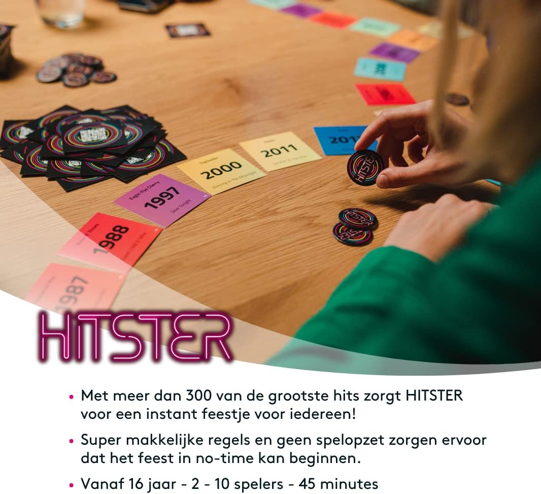 Jumbo Hitster Original Party and Card Game for Adults and Families - 2 to 10 Players from 16 Years Dutch