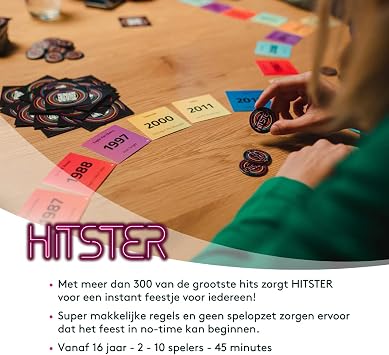Jumbo Hitster Original Party and Card Game for Adults and Families - 2 to 10 Players from 16 Years Dutch