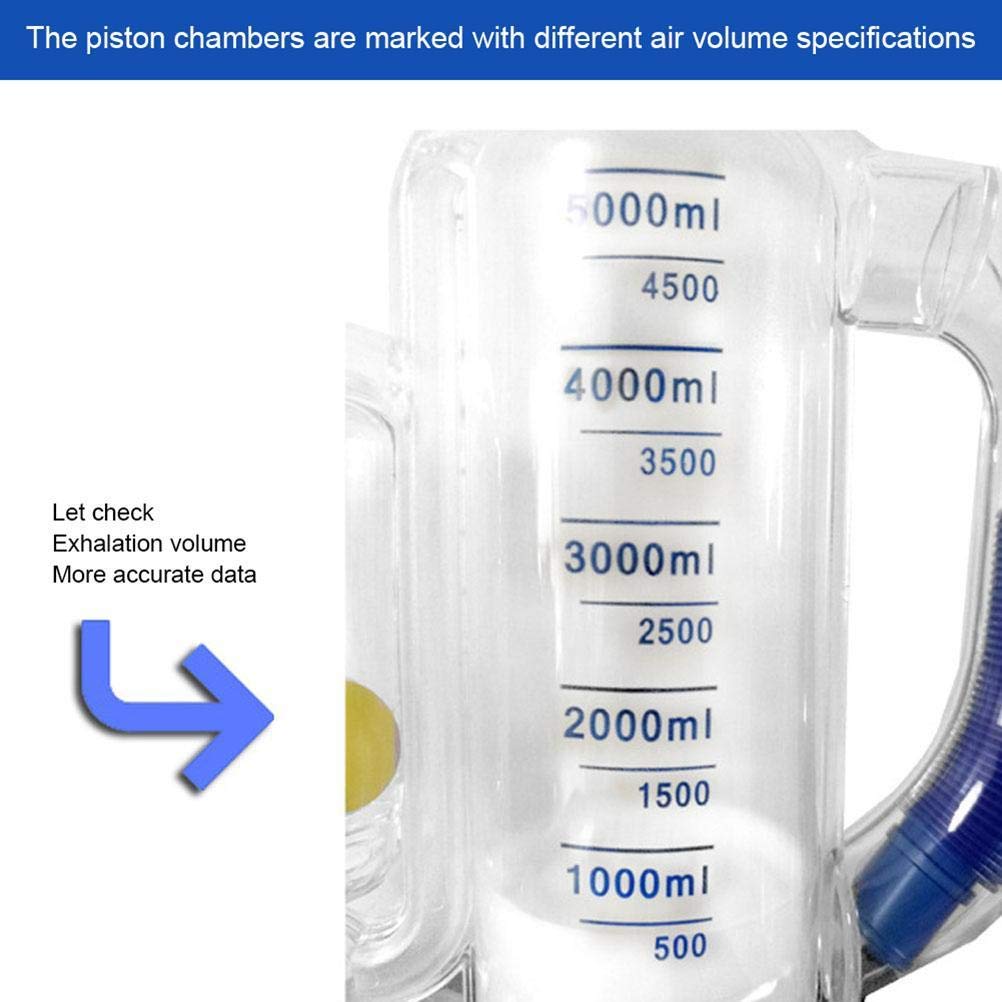 Appareil d'entraînement respiratoire, Appareil d'entraînement à la spirométrie 3000 ml/5000 ML,testeur de Fonction pulmonaire,pour Appareil d'entraînement respiratoire respiratoire pour Enfants