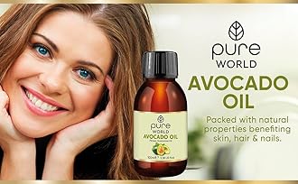 Pure World Natural Avocado Oil 100ml 100% Pure and Natural Cold Pressed Premium Quality Avocado Oil Skin, Edible grade
