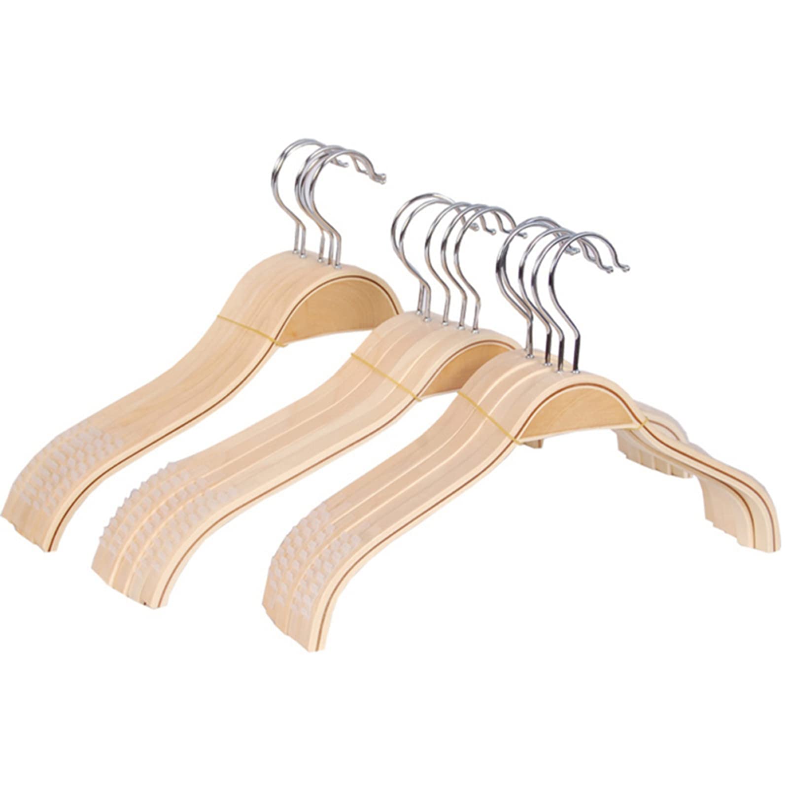 Gruccia Appendiabiti Bambino di Legno, Appendini Bambini Antiscivolo Salvaspazio Gruccia, per Bambini, per Camicie, Gonne, Pantaloni di Bambini, Bianco