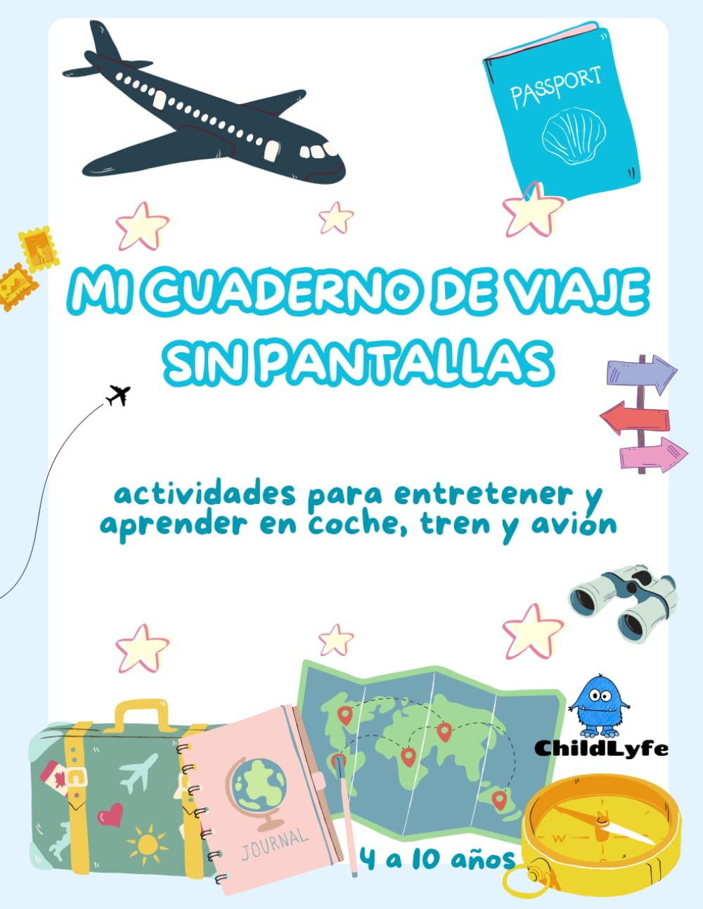 Mi Cuaderno de viaje sin pantallas: actividades para entretener y aprender en coche, tren y avión