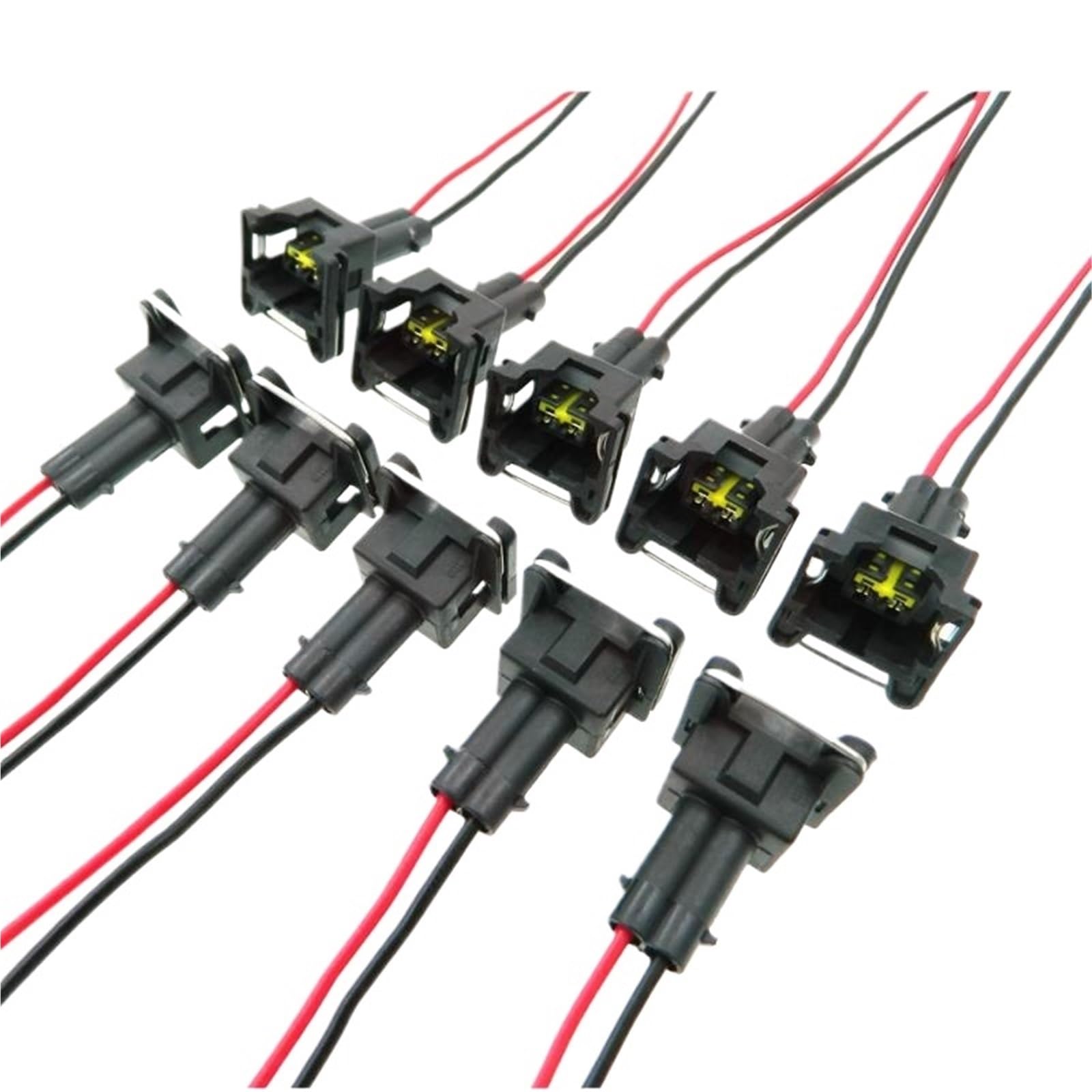Zestaw wodoodpornych wtyczek wtryskiwacza paliwa EV1 pasuje do Bosch 440cc 650cc 850cc 1000cc z bolcem i przewodem(10pcs)