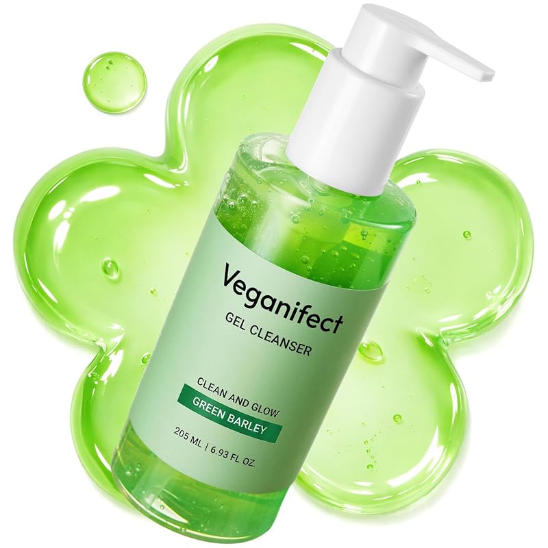 VEGANIFECT Gel de Limpeza Facial LHA com Espuma e pH baixo, 205 mL