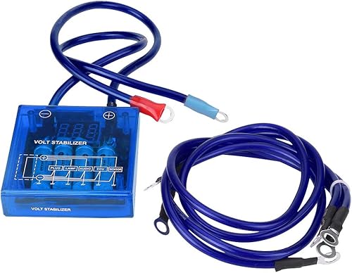 Miniatura 6 de Fydun Regulador estabilizador de voltaje, kit universal de regulador de ahorro de combustible para automóvil, W 3 cables de tierra para coche camión