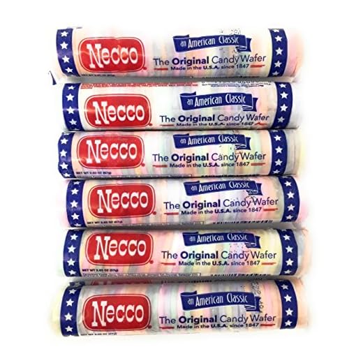 Necco Wafers Original Assorted Candy Rolls (Set of 6)